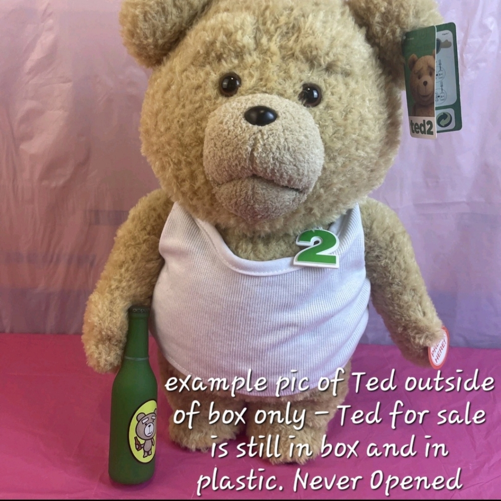 Talking Ted 2 Tank Top, bottle 16" adult language, Never Opened